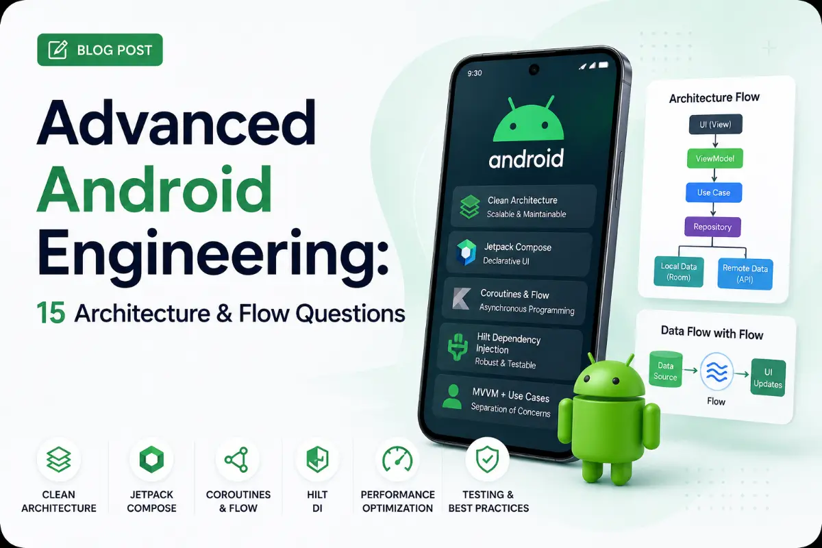 Advanced Android Engineering: 15 Architecture & Flow Questions